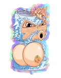 Sticker - Peachy Yeti - 4" Holo