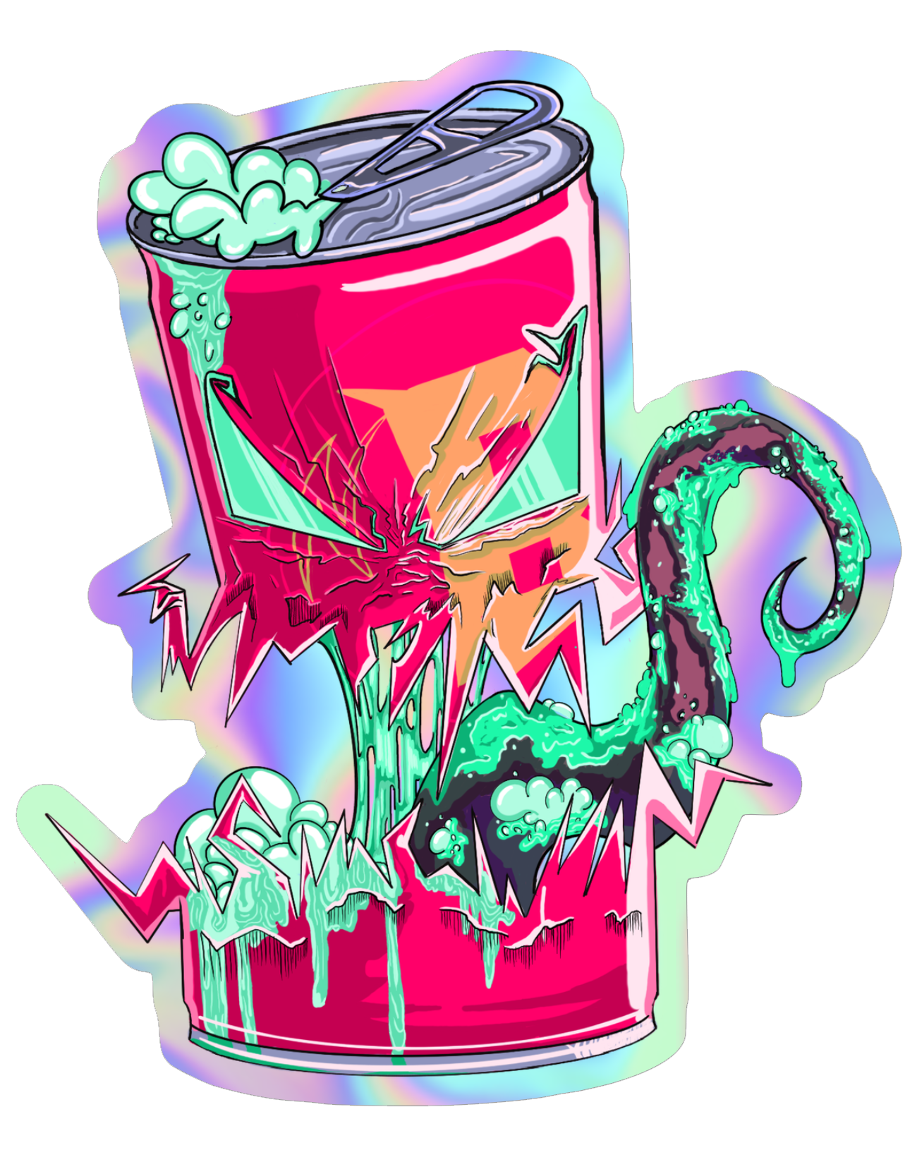 Sticker - Raspberry Bite - 4" Holo